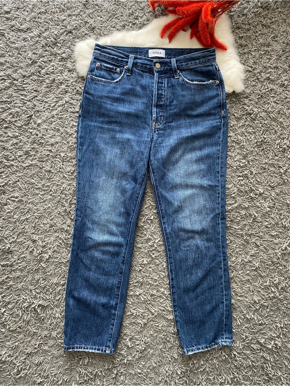 PISTOLA Bri Ankle High Rise Slim Straight Jeans - Picture 2 of 10